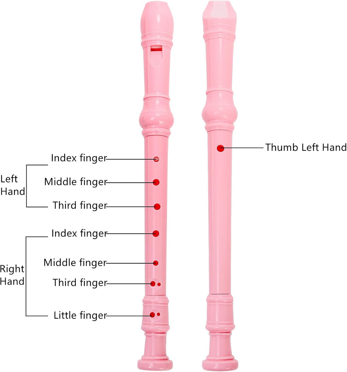 ZEAYEA 6 Pack Soprano Recorder Instrument, German Style Fingering 8 Hole Descant Flute, Detachable Descant Recorders with Cleaning Rod and Fingering Chart for Beginners Music Parties Musical Education