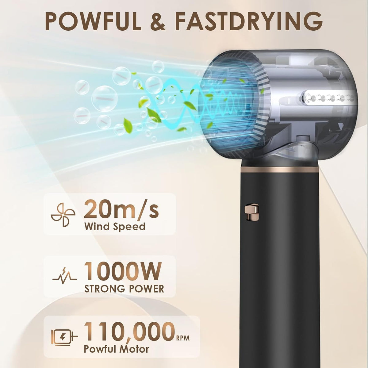 Blow Dryer Brush 5 in 1, Multi Ionic Hair Dryer Brush Set, Auto Air Wrap Hair Styler with 3 Temperature, Powerful Hair Styling Tools Set for Fast Drying, Curling, Straightening & Smoothing