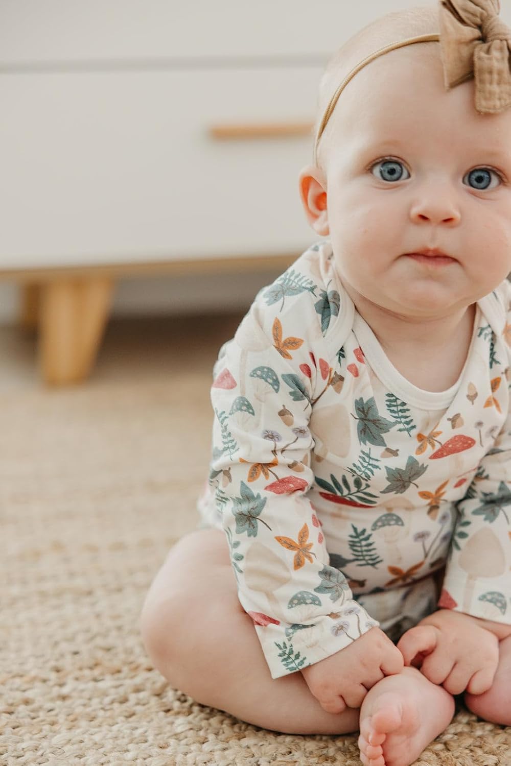 Copper Pearl Long Sleeve Bodysuit Baby: Ultra Soft Baby for Newborns, Boys, and Girls - Stylish, Comfortable, Overlap Shoulders, Premium Knit Fabric - 18-24 Months, Ivy