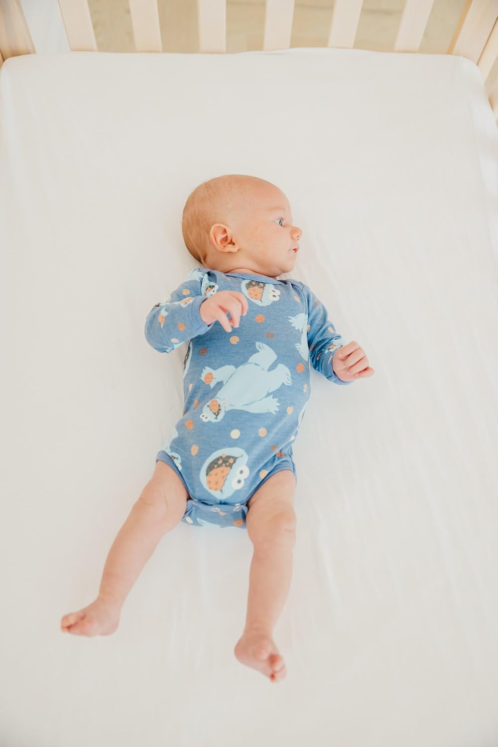 Copper Pearl Long Sleeve Bodysuit Baby: Ultra Soft Baby for Newborns, Boys, and Girls - Stylish, Comfortable, Overlap Shoulders, Premium Knit Fabric - 18-24 Months, Cookie Monster