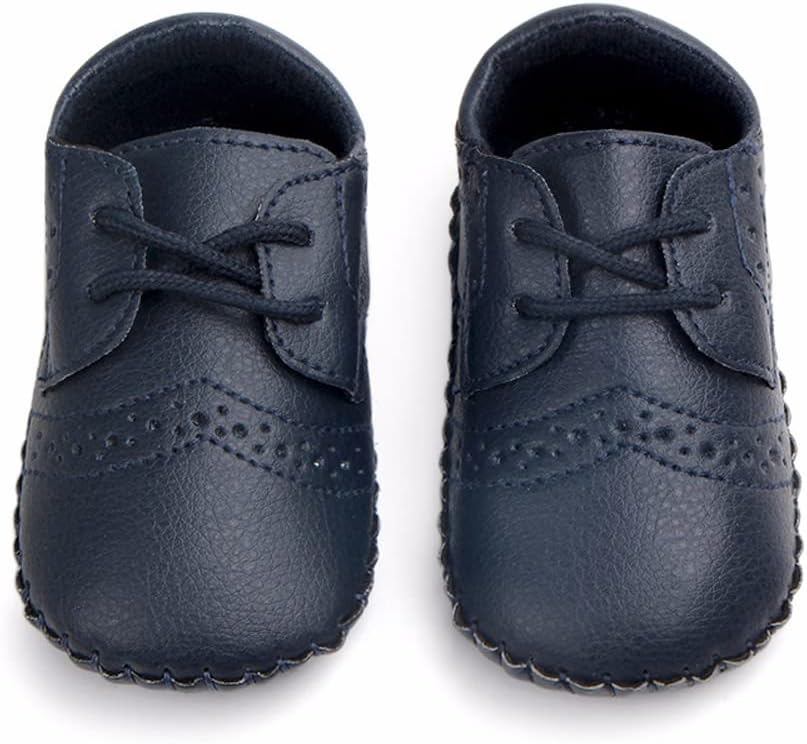 LONSOEN Baby Girls Boys Loafers Prewalker Dress Crib Shoes
