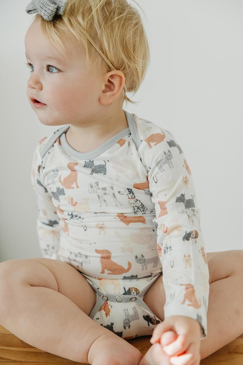 Copper Pearl Long Sleeve Bodysuit Baby: Ultra Soft Baby for Newborns, Boys, and Girls - Stylish, Comfortable, Overlap Shoulders, Premium Knit Fabric - Newborn, Rufus