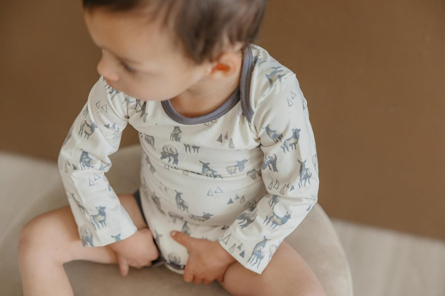 Copper Pearl Long Sleeve Bodysuit Baby: Ultra Soft Baby for Newborns, Boys, and Girls - Stylish, Comfortable, Overlap Shoulders, Premium Knit Fabric - Newborn, Cody