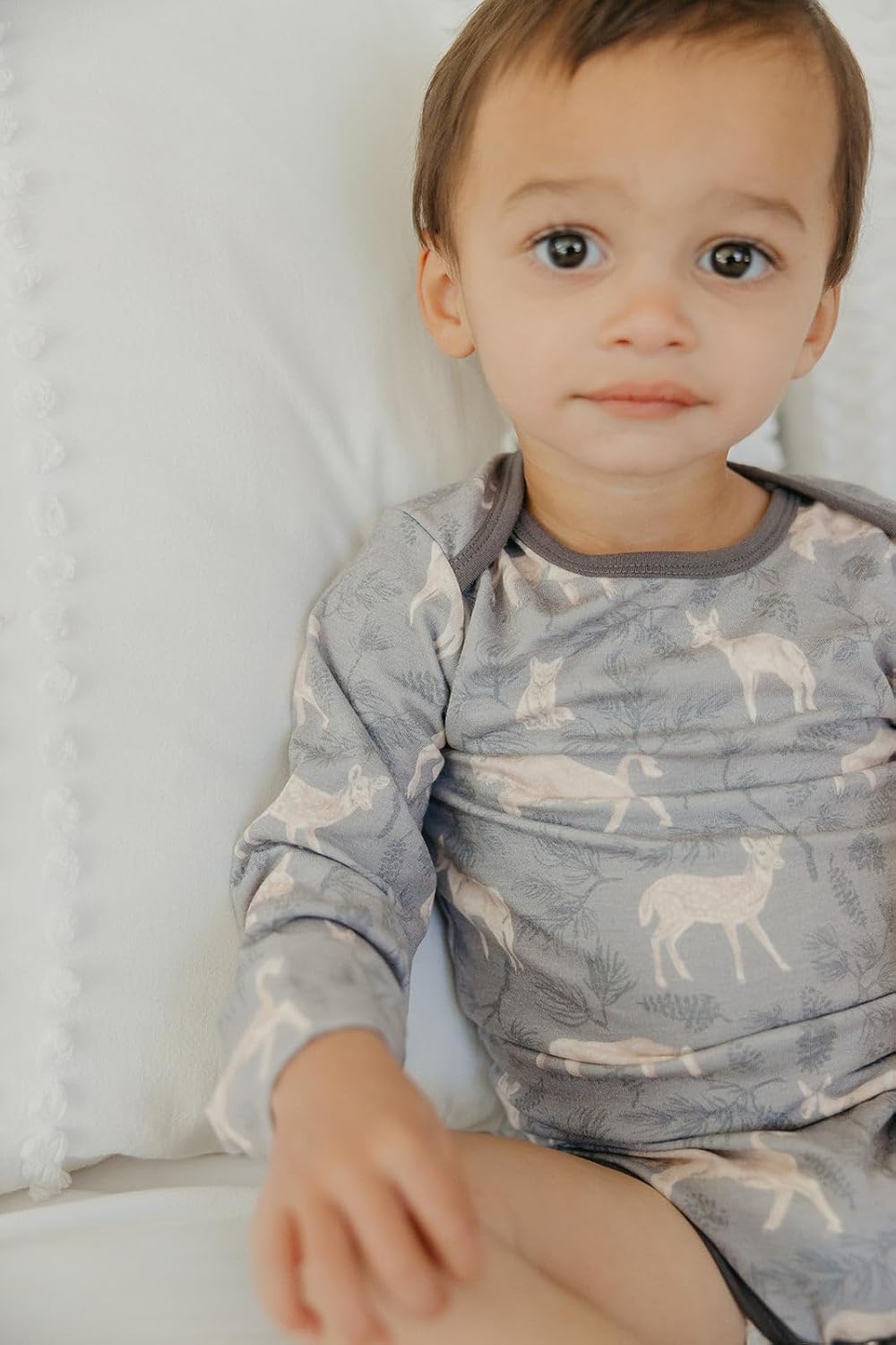 Copper Pearl Long Sleeve Bodysuit Baby: Ultra Soft Baby for Newborns, Boys, and Girls - Stylish, Comfortable, Overlap Shoulders, Premium Knit Fabric - 0-3 Months, Timber