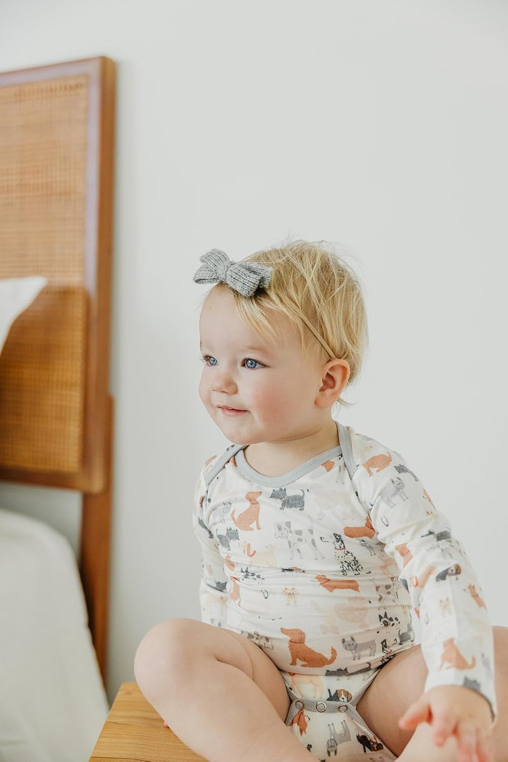 Copper Pearl Long Sleeve Bodysuit Baby: Ultra Soft Baby for Newborns, Boys, and Girls - Stylish, Comfortable, Overlap Shoulders, Premium Knit Fabric - 6-12 Months, Rufus