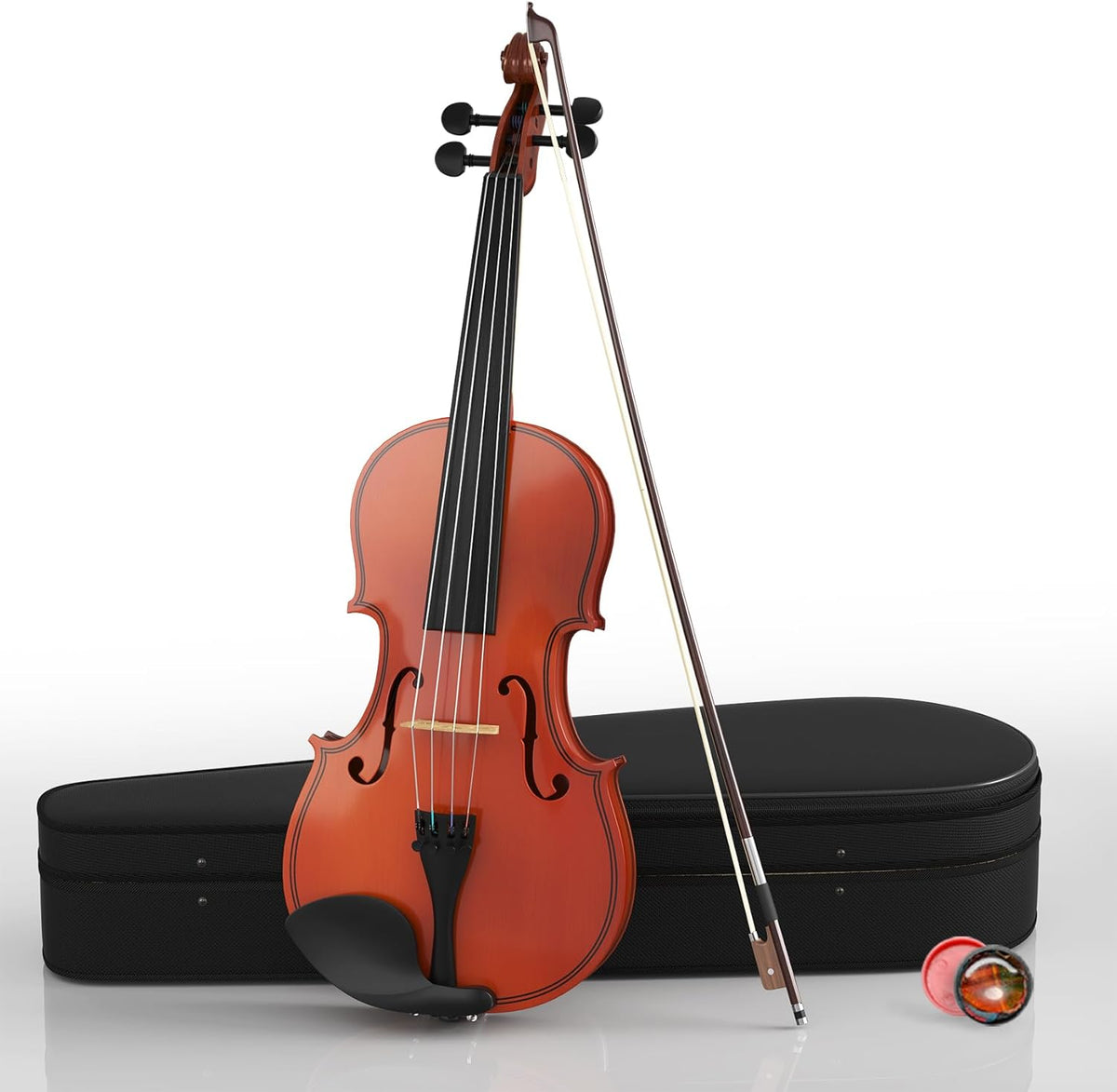16 inch Acoustic Viola Kit for Adults,Students,Beginners,Complete Viola Instrument Set with Portable Case, Bow, Rosin (Natural)