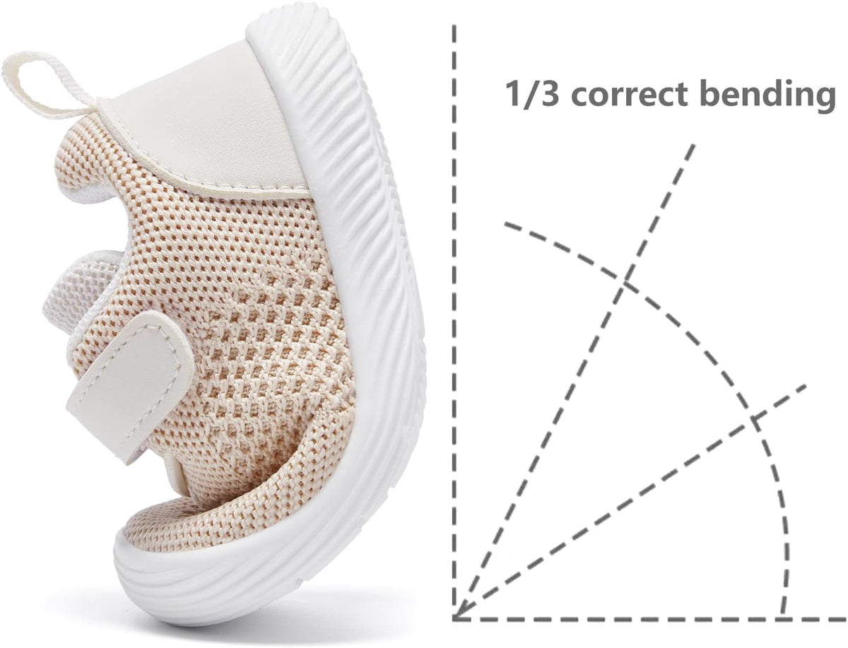 MORENDL Toddler Sneakers Baby Boys & Girls Barefoot Shoes Lightweight Breathable Walking Running Tennis Athletic Sport Shoes