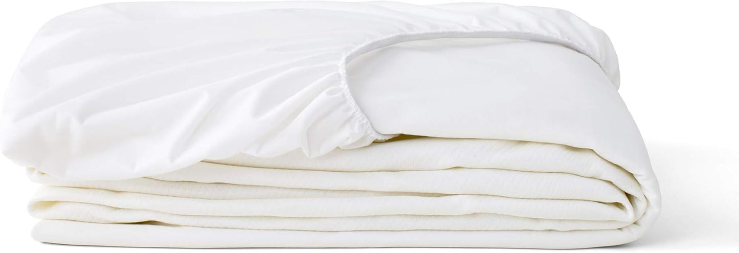 Tuft & Needle Cal King Mattress Protector - Waterproof, Liquid-Proof, Sleeps Quiet, Fitted Sheet Style, Soft and Comfortable, White