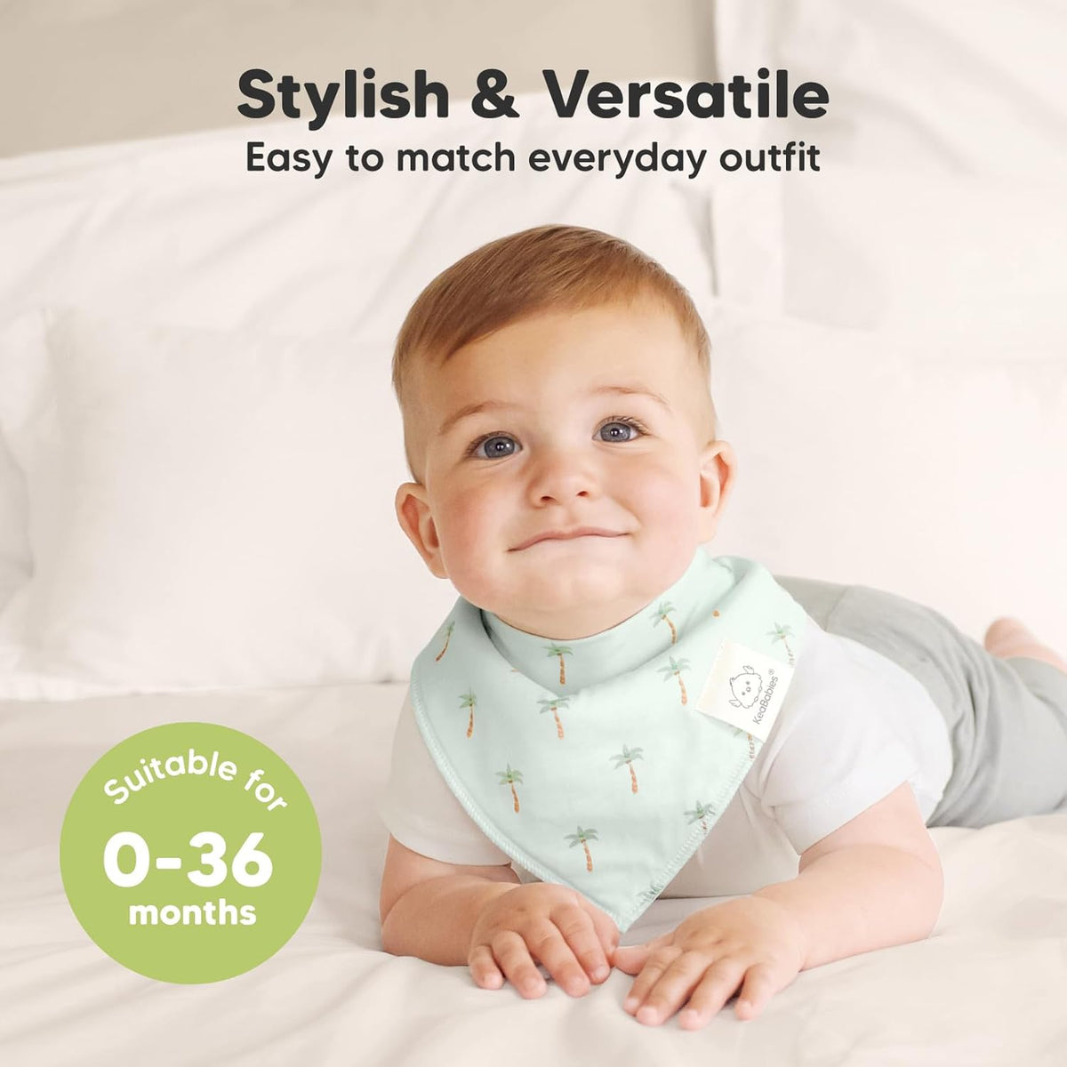 8-Pack Organic Baby Bandana Bibs for Boys, Girls - Super Absorbent Triangle Baby Bibs for Drooling and Teething Infant, 100% Cotton Extra Soft for Newborn, Infant 0-36 Months (Roarsome)