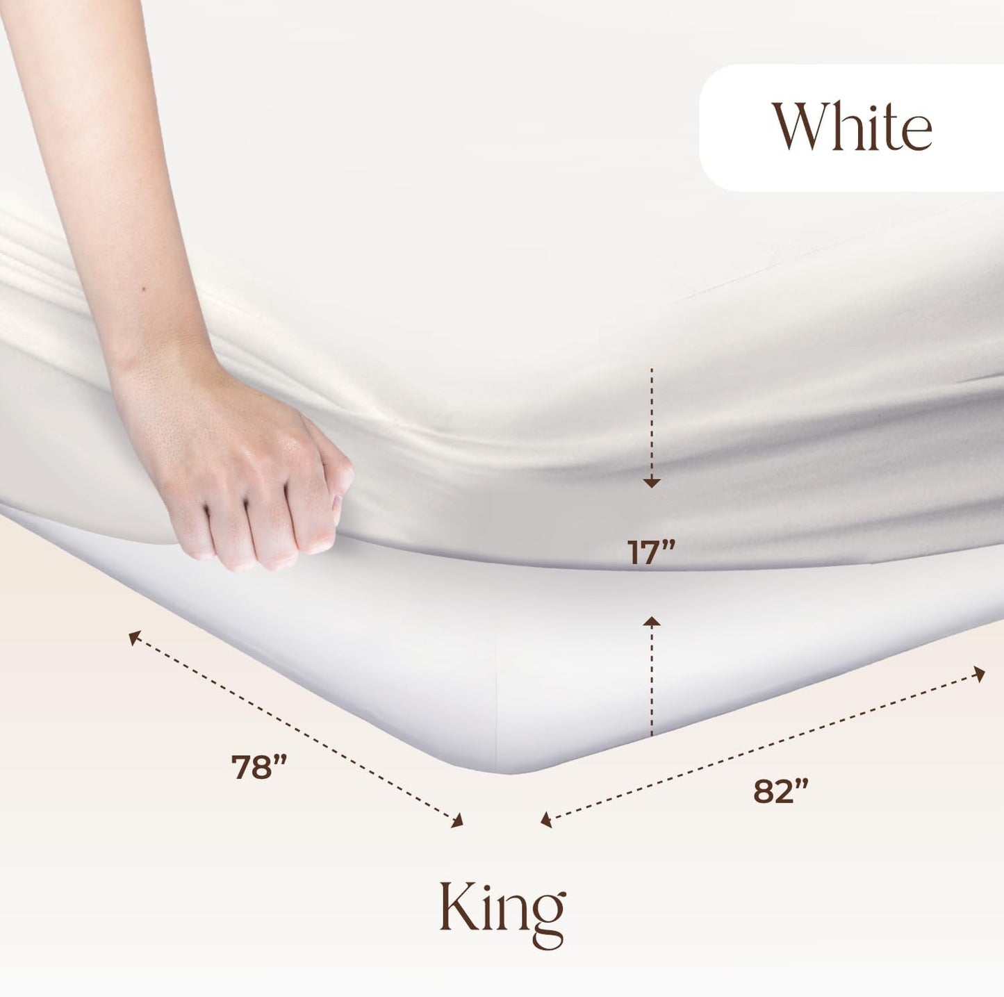 Organic Waterproof Mattress Protector King Size - 100% Waterproof Mattress Pad with Extra Soft Quiet & Breathable Triple Layer Protection - GOTS Certified Machine Washable Deep Pocket Design (King)