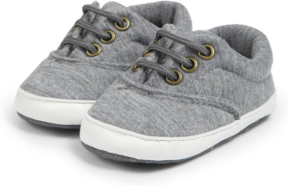 Morbido Infant Baby Boys Girls Canvas Sneaker Toddler Slip On Anti Skid Newborn First Walkers Candy Shoes for 0-18 Months