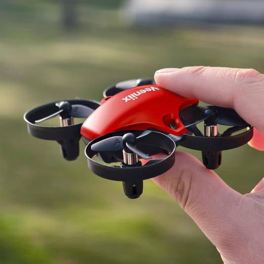 V995 Red Mini Drone for Kids and Beginners,Indoor RC Quadcopter Plane with 3D Flips, 360° Rotation, Circle Fly, Auto Hover, Headless Mode, 21Mins 3 Batteries, Gift for Boys and Girls