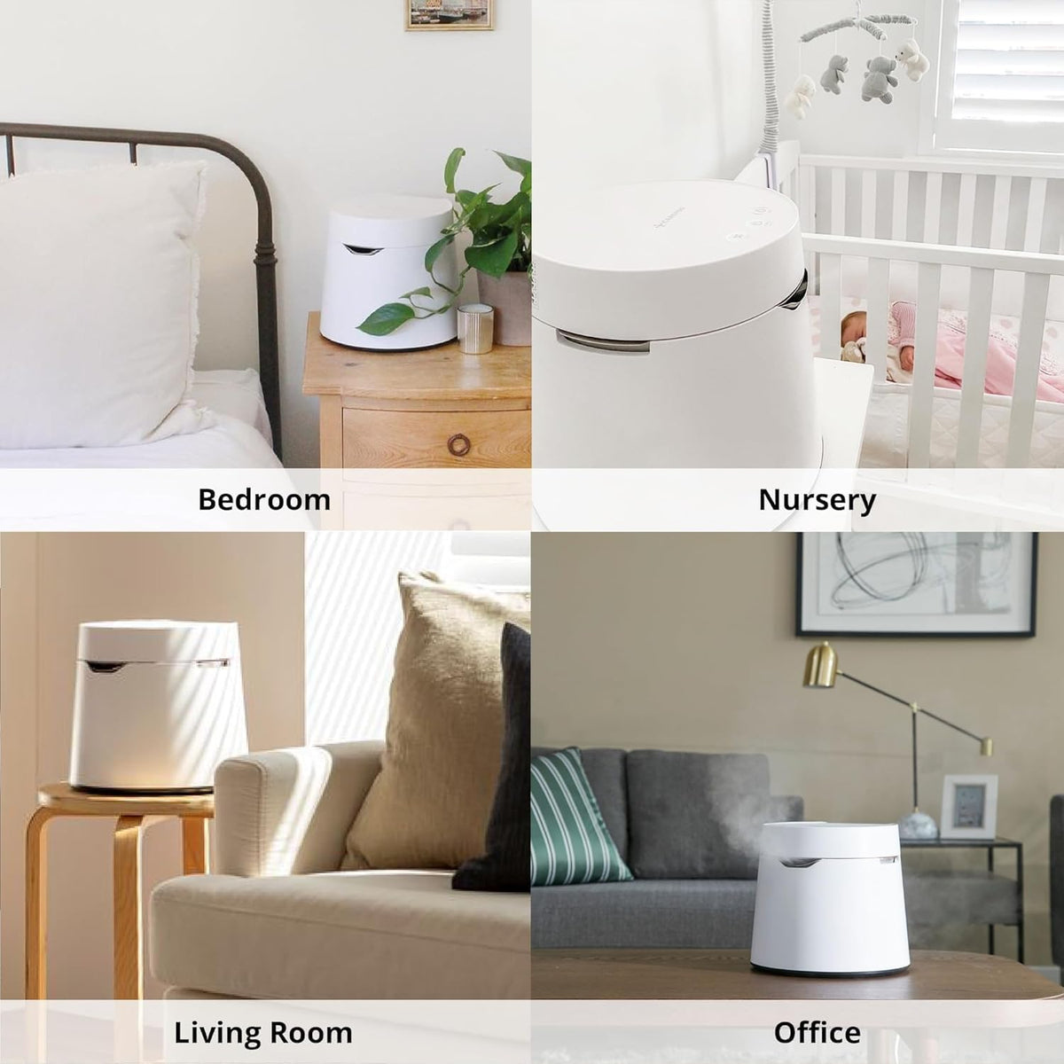 Carepod 31S Stainless Steel Humidifier for Large Room, Quiet & Safe for Baby, Only 3 Washable Parts & Easy to Clean, Ultrasonic Cool Mist Humidifiers for Bedroom, Filter-Free, Lasts 30Hrs (1Gal/4L)