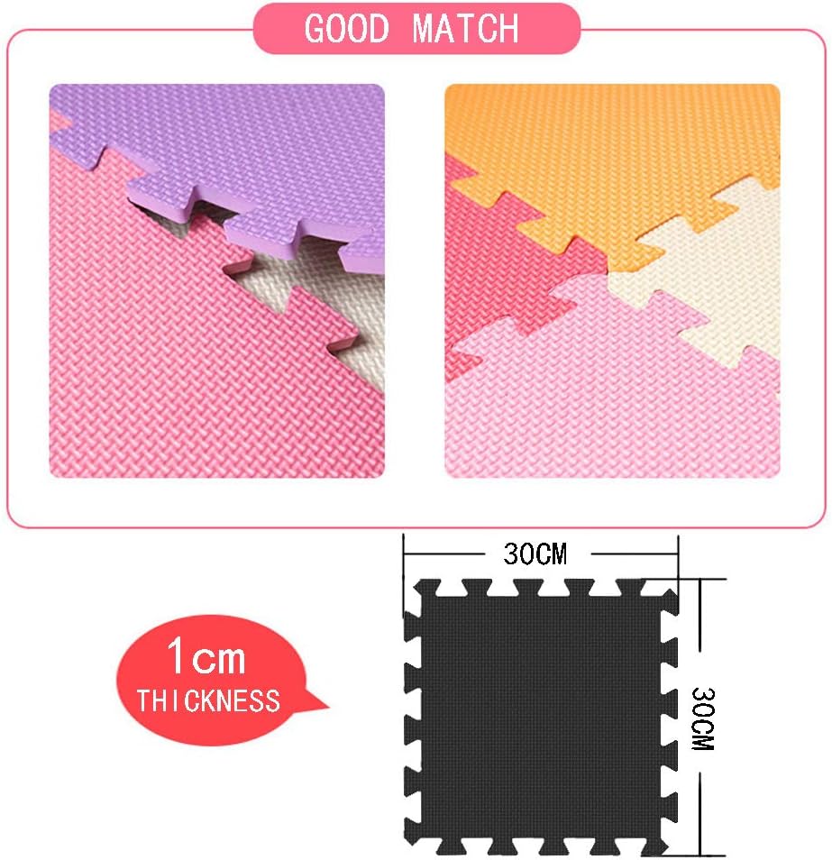 MQIAOHAM® 18 Pieces Puzzle Play Mats, Soft Baby Play Mat, Kids Interlocking Foam Floor Tiles, Toddlers Carpet Playmats G301018-104107112