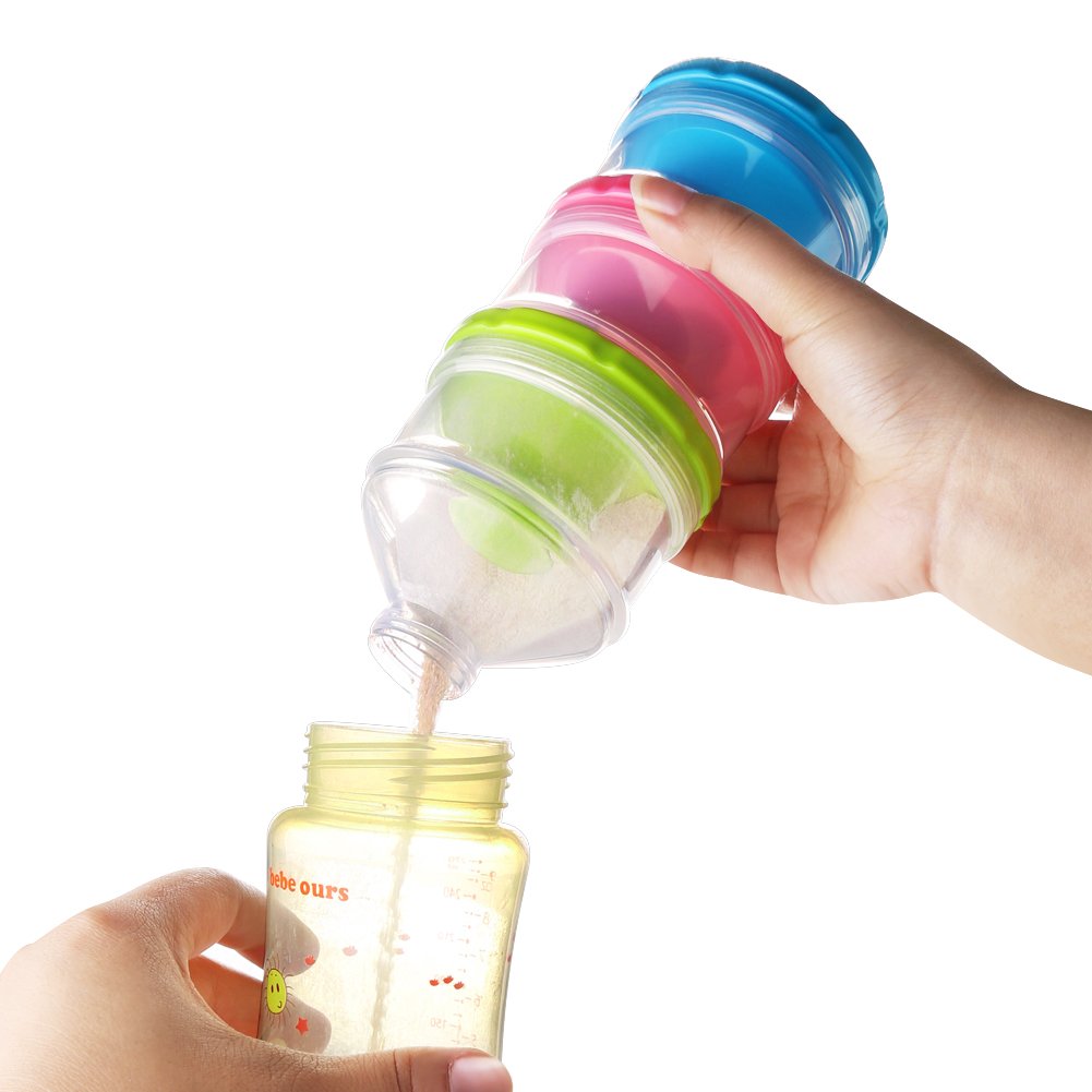Accmor Baby Formula Dispenser, Non-Spill Stackable Formula Dispenser On The Go, Baby & Kids Snack Containers, Formula Container for Travel, BPA Free