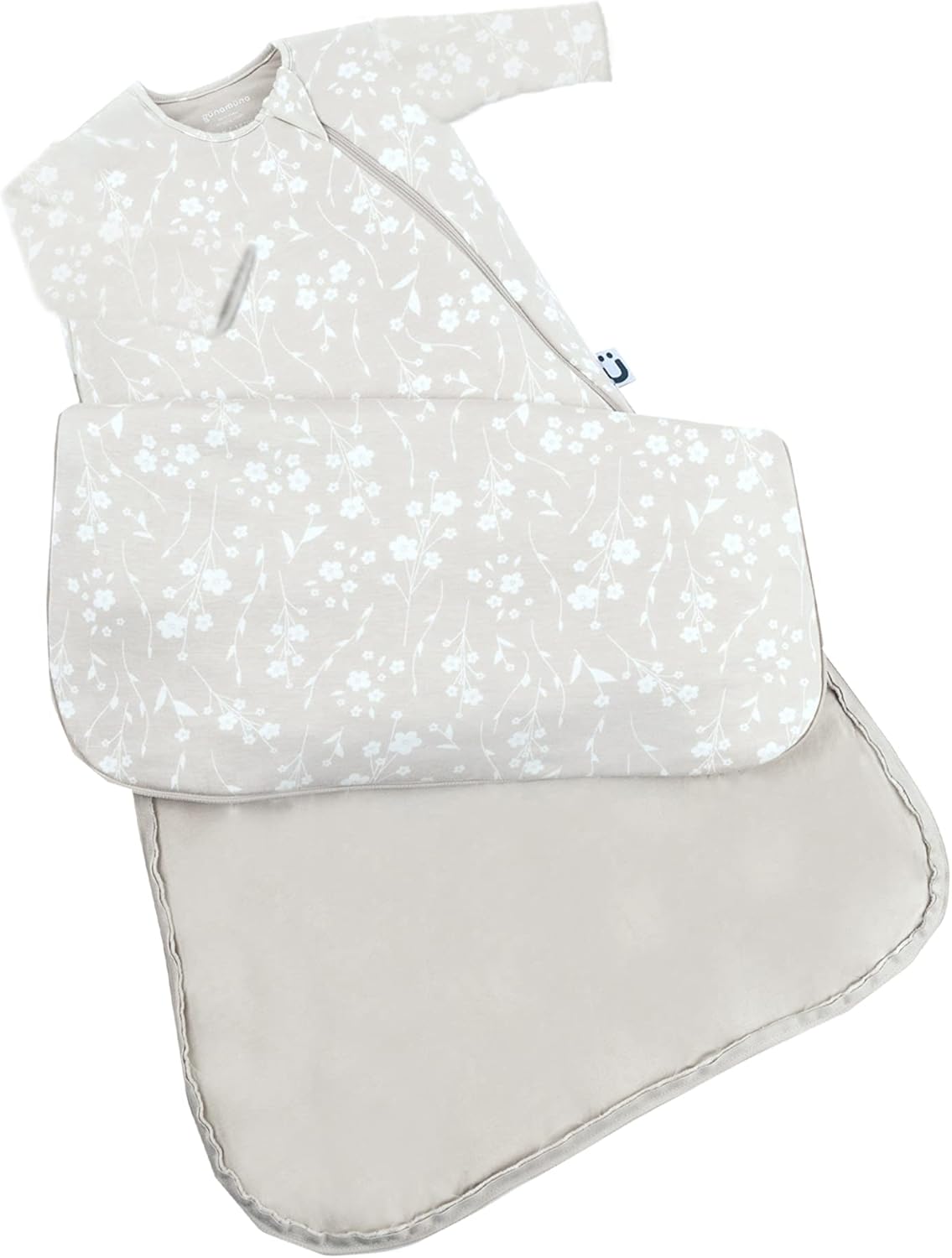GUNAMUNA Unisex Long-Sleeve Sleep Sack, Wearable Sleep Bag for Babies and Toddlers, Soft Rayon, 1.0 TOG, 3 to 36 Months