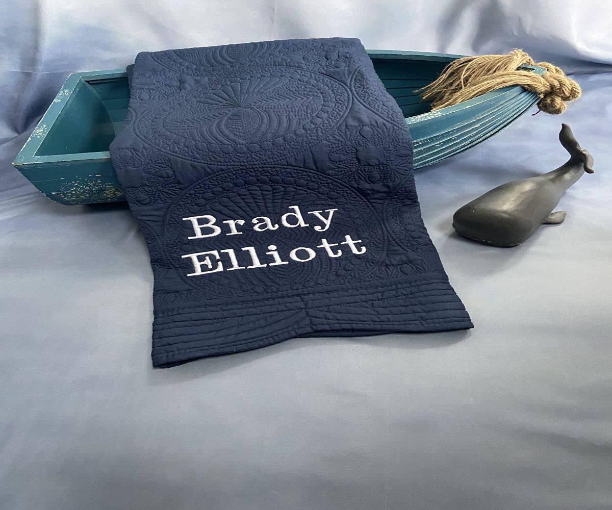 Personalized Baby Blanket Baby Quilt Monogrammed Blankets for Boys and Girls Embroidered Baby Gifts Monkey