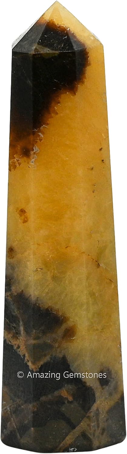 Amazing Gemstone Septarian Crystal Towers - Natural Healing Crystal Point Obelisk for Reiki Healing and Crystal Grid (2 Inch to 3 Inch)