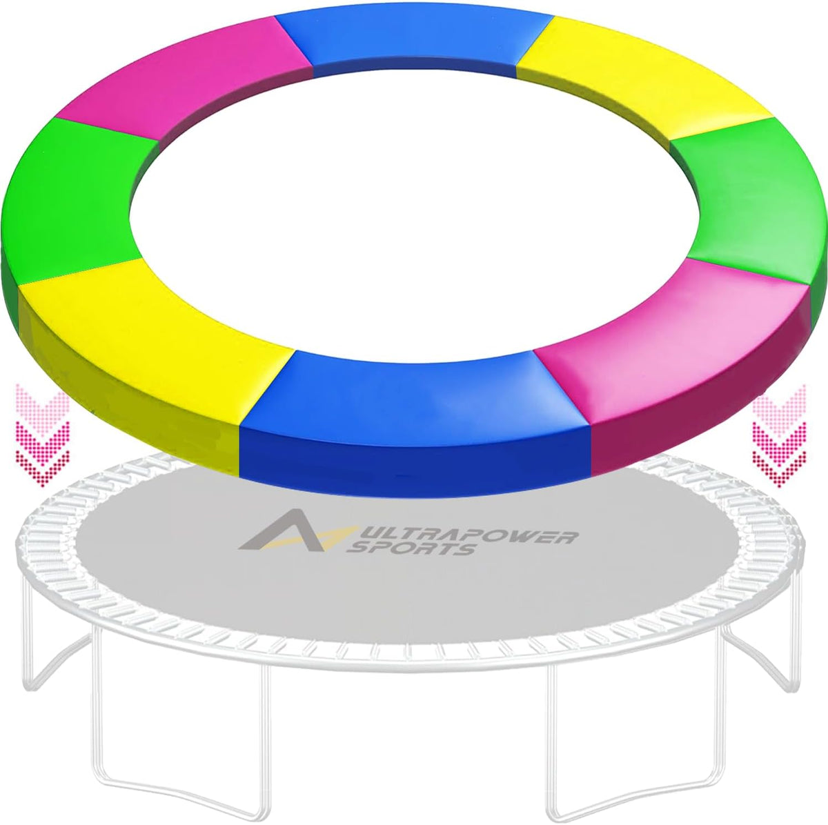 Trampoline Pad Replacement Trampoline Mat Replacement Padding Safety Pad Spring Cover Round Spring Cover with No Holes 10 Ft 12 ft 13 ft 14 ft 15 ft Black Blue Pink Green