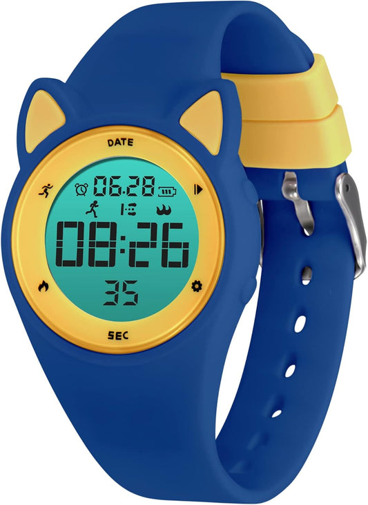 Kids Watches for Girls Boys Digital Sport Watch with Step Counter Pedometer Vibration Alarm Clock, No App Waterproof Fitness Tracker Kids Watch Boys Girls Teens Students Ages 5-16