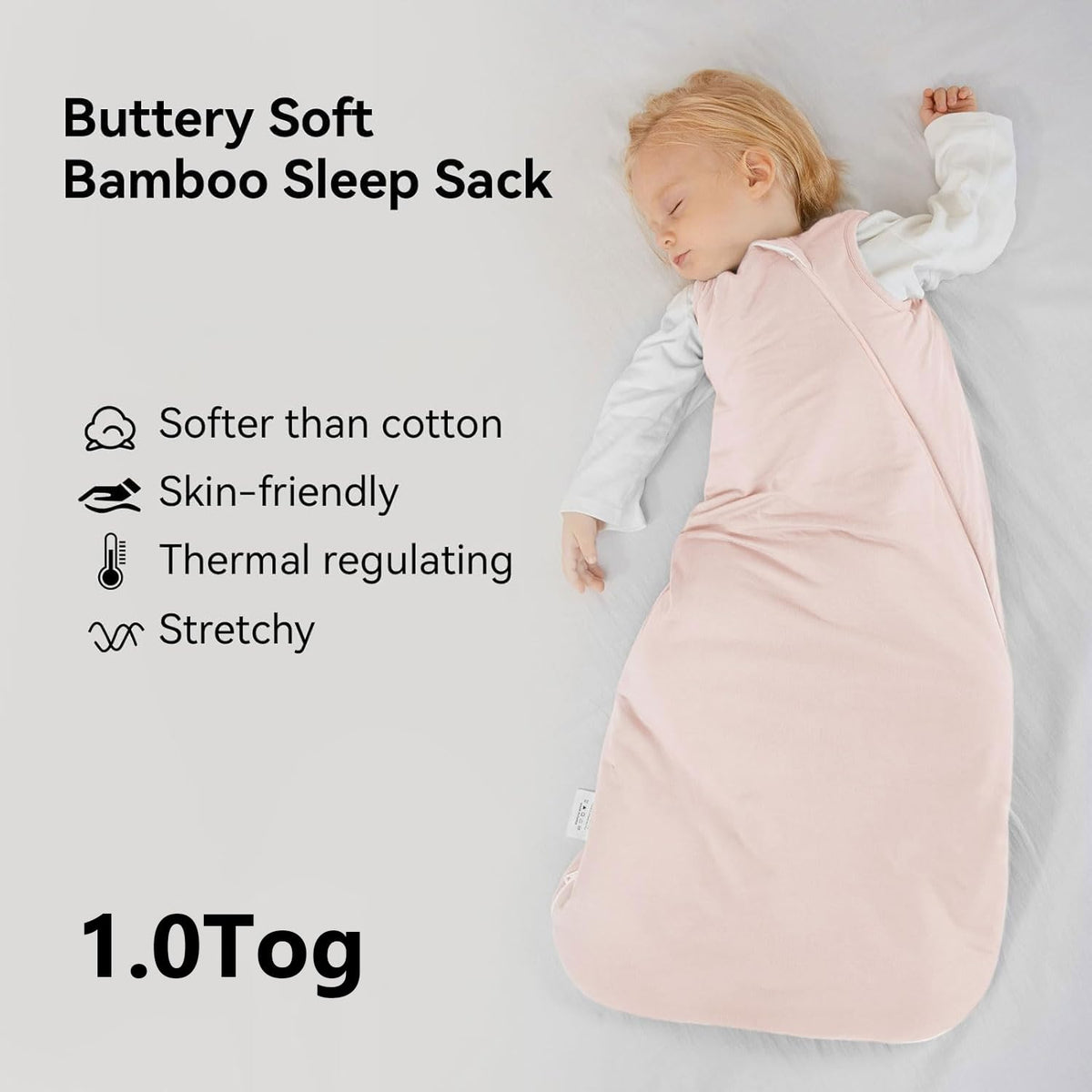 Rayon Made from Bamboo Sleep Sack 24-36 Months 1.0 Tog Ultra Soft Baby Wearable Blanket Toddler Sleep Sack 2t-3t for Babies Unisex 2-Way Zipper 3t Baby Sleeping Bag Extra Large Long XXL