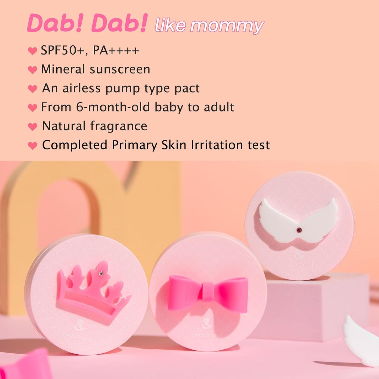 Peachand Baby Kids Mineral Sun Cushion SPF50+ PA++++ (Refill)