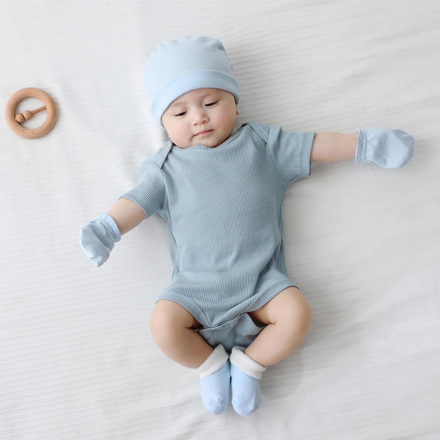 Newborn Baby Boy Girl Short Sleeve Bodysuits Cotton One-Piece Baby Clothes 6-Pack
