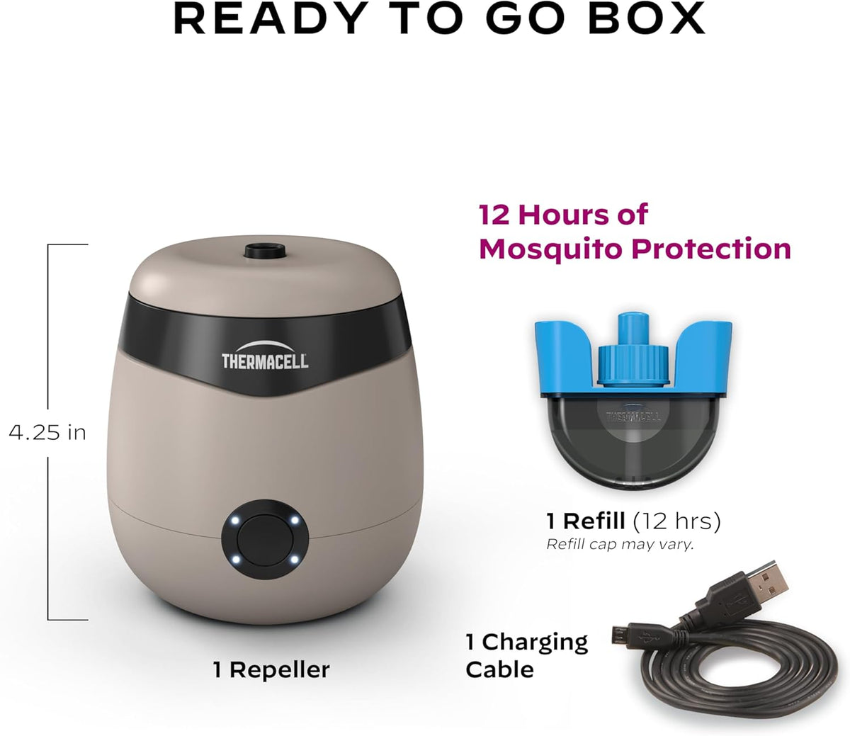 Thermacell E-Series Rechargeable Mosquito Repeller with 20’ Mosquito Protection Zone; Bug Spray Alternative; Scent Free