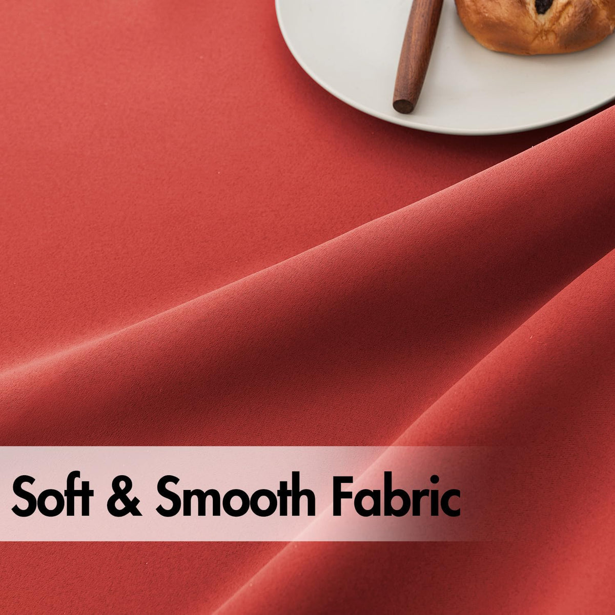 ANRODUO Back Tab Blackout Curtains for Bedroom Living Room, Rod Pocket Pinch Pleated Thermal Insulated Room Darkening Curtains 54 Inches Long 2 Panels, Burnt Orange, 42 x 54 Inch