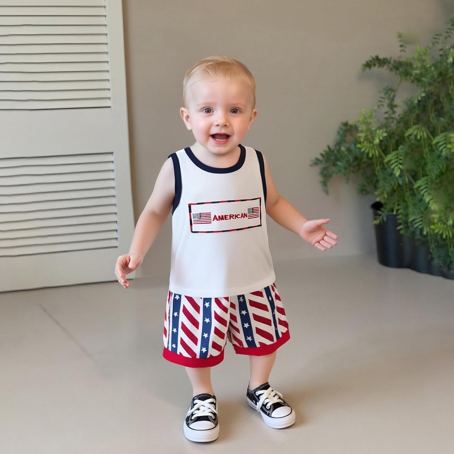 Kupretty Baby Boy Summer Clothes Sleeveless Tank Tops Vest T-Shirt + Casual Shorts Toddler Outfits Set