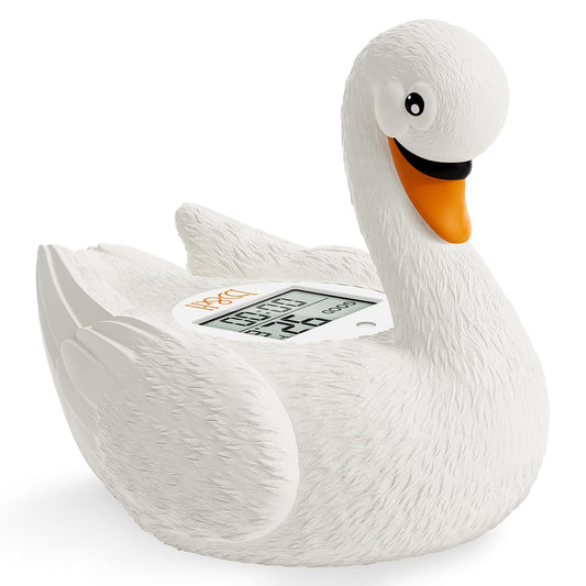 b&h Baby Bath Thermometer, Swan Digital Infant Safe Bath Thermometer - Reliable Temperature Readings - Easy to Read Screen- Shower Timer - Waterproof and Floats in Water, Newborn Must Haves