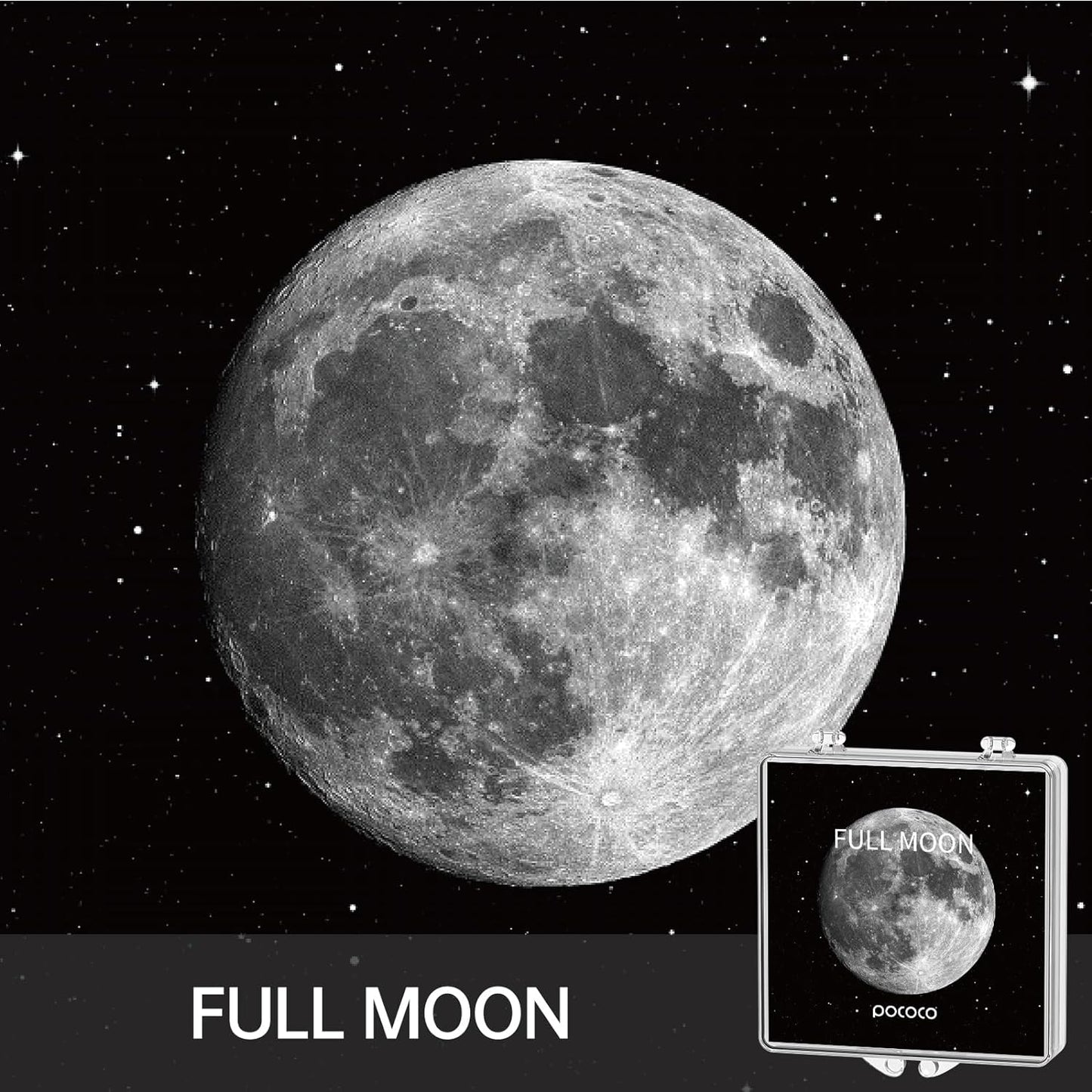 POCOCO Moon and Stars Series Galaxy Star Projector Night Light Discs: Realistic Galaxy Patterns, 5K Ultra HD, 96% Light Transmission, High Brightness - 6-Piece Pack (Projector Not Included)