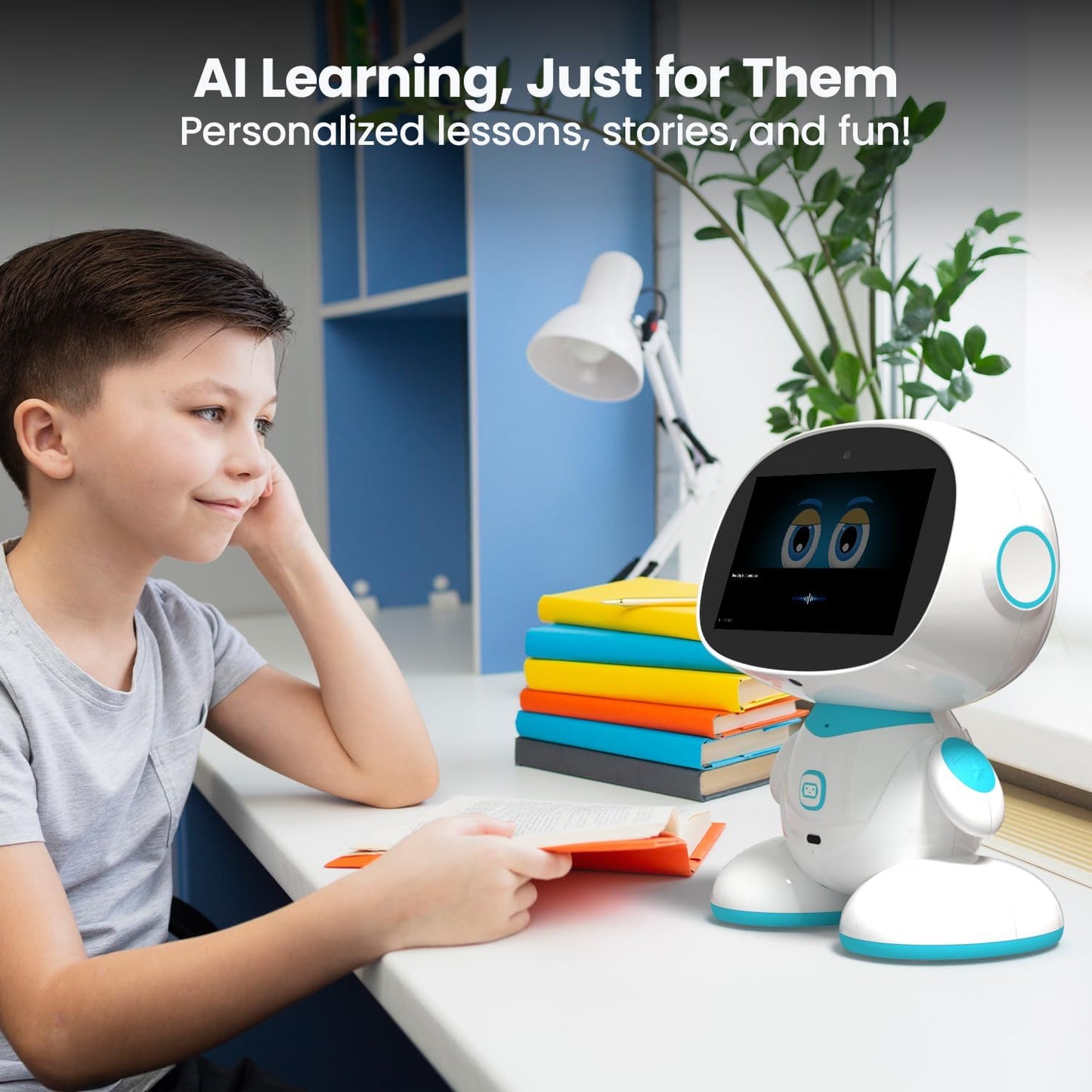Misa 2: AI-Powered Smart Robot for Kids | STEM Learning & Educational Robot | Interactive, Voice-Activated Robot with Learning Apps & Fun Games for Boys & Girls Aged 5-12 | Sky Blue