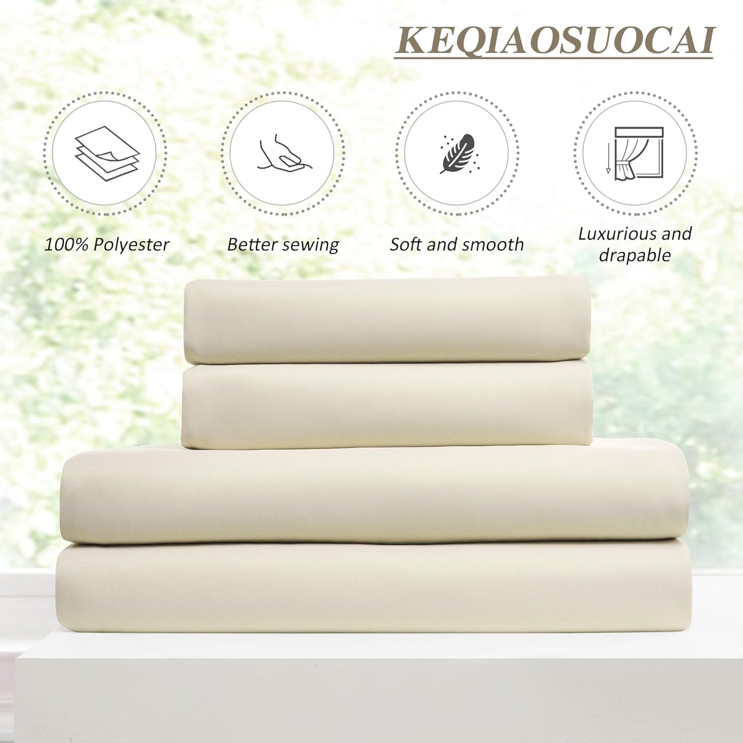 KEQIAOSUOCAI 100 Inch Long Pleated Curtains 2 Panels, Memory Trained Pinch Pleat Window Curtains Drapes,Pleats with Hooks，Home Decor Window Treatments for Bedroom Office 40 by 100