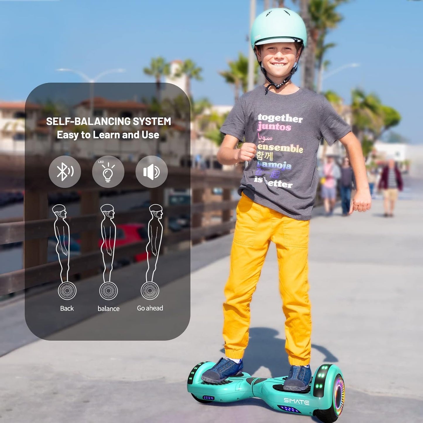 Scooter, Bluetooth & Corlorful LED Lights, Gifts for Kids & Adults & Girls & Boys, for All Ages