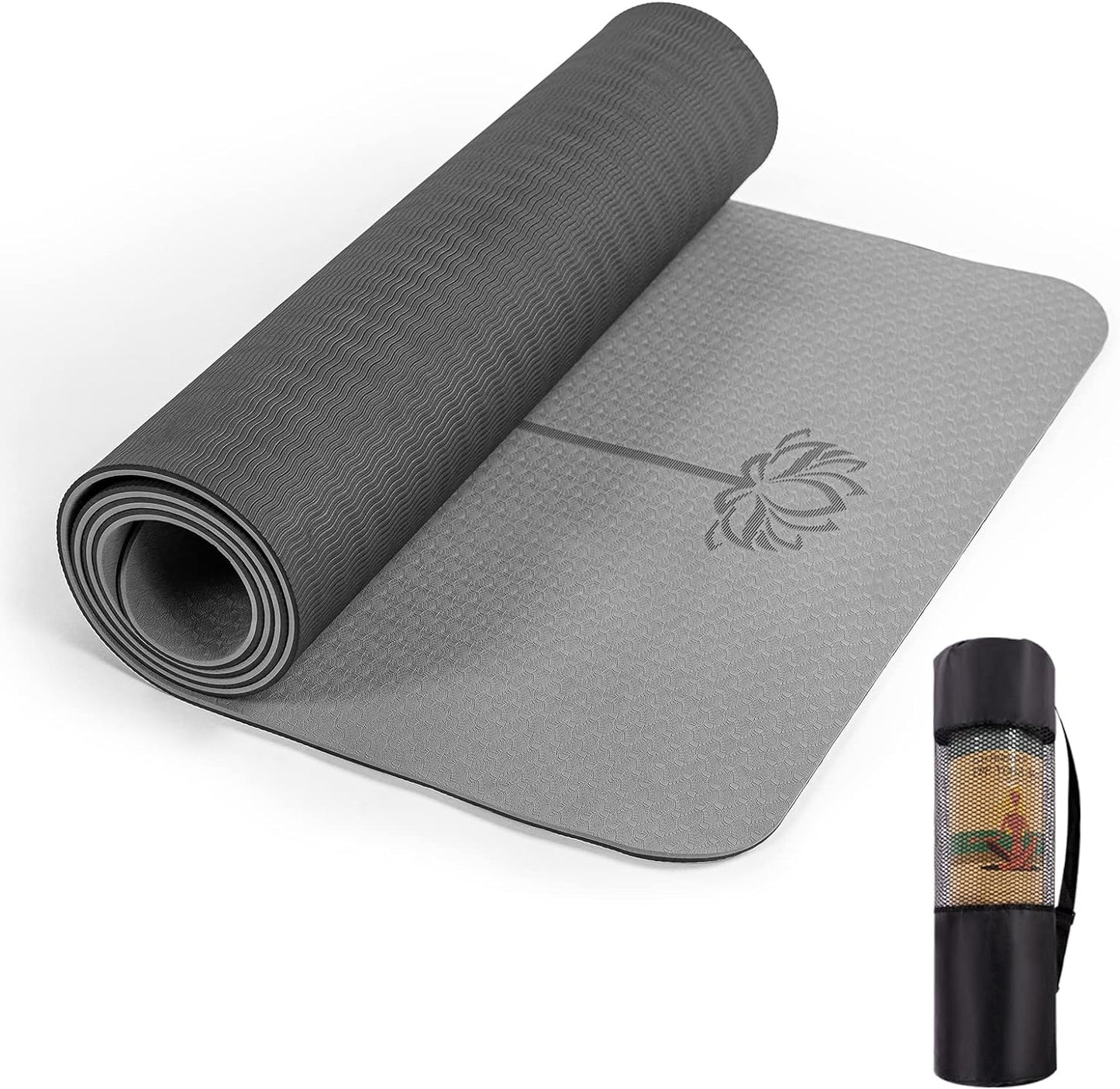UMINEUX Yoga Mat Extra Thick 1/3'' & 2/5" Non Slip Yoga Mats for Women Eco Friendly TPE Fitness Exercise Mat with Carrying Sling & Storage Bag
