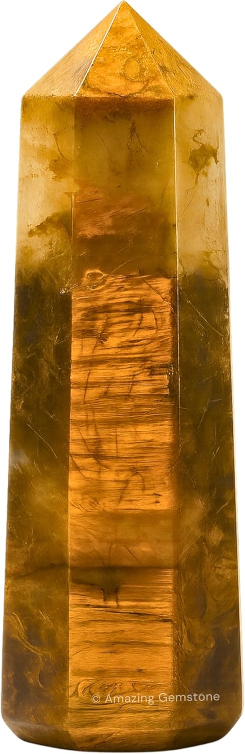 Amazing Gemstone Nellite Crystal Towers ~ Natural Healing Crystal Point Obelisk for Reiki Healing and Crystal Grid (2" to 3" INCH)