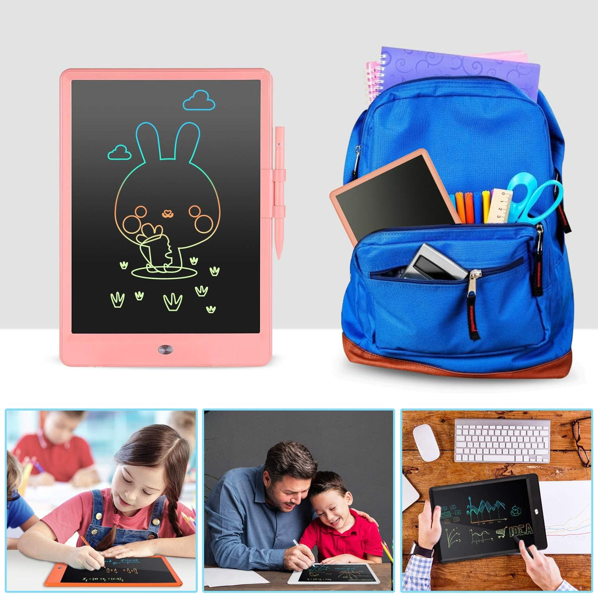 2 Pack LCD Writing Tablet for Kids Doodle Board 10 Inch, Electronic Drawing Tablet Drawing Pads, LEYAOYAO Drawing Board Learning Educational Toddler Toy - Gift for 3-6 Years Old Boys Girls