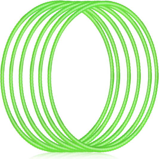 Shappy 6 Pcs Exercise Hoop Detachable Adjustable Plastic Toy Playground Toys Colored Hoop Circles for Teens Games Gymnastics Dog Agility Equipment Party Decor