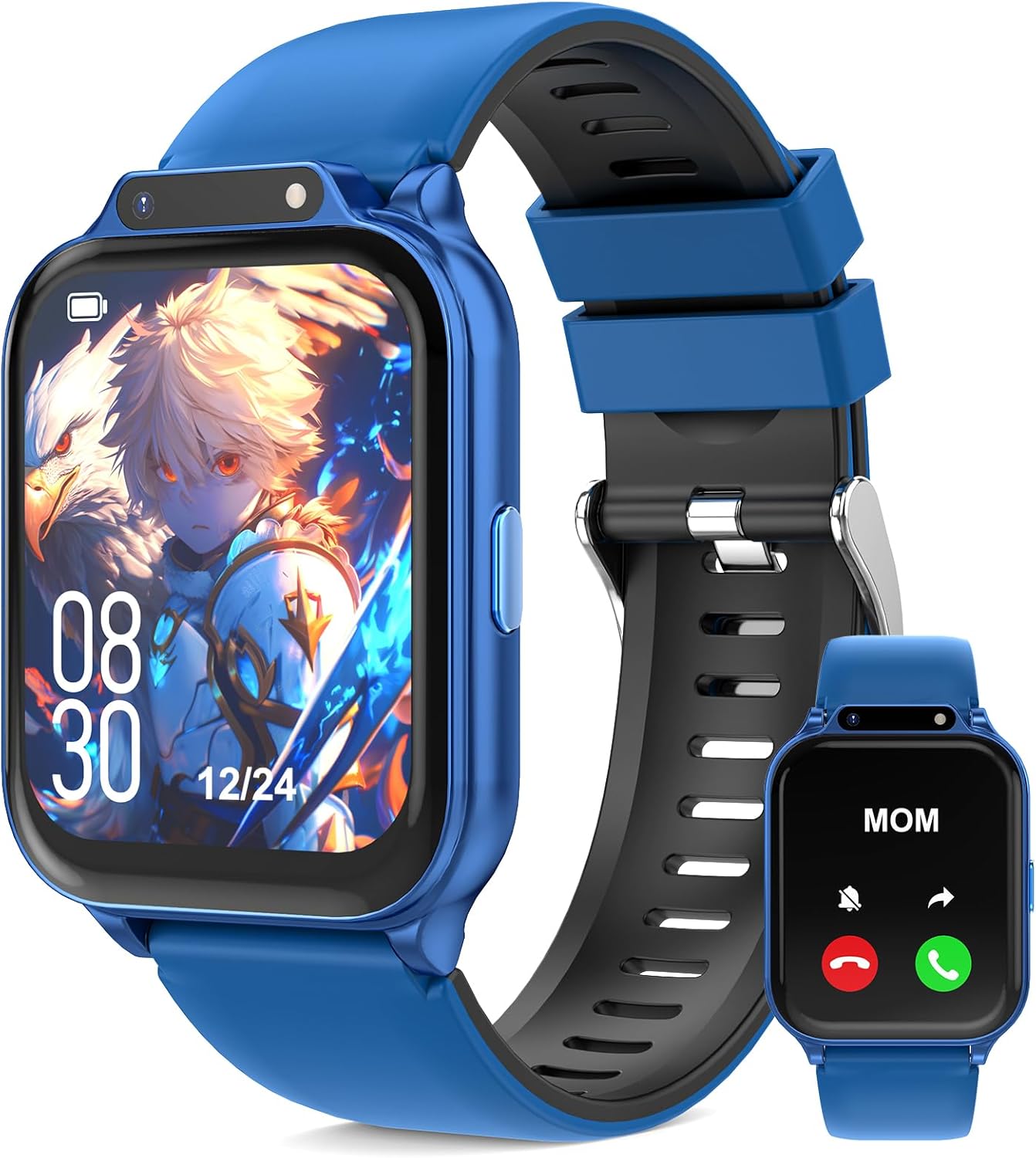 Smart Watch for Kids 1.85" with Fitness Tracker, Sleep Monitor, 22/100+ Sport Modes, DIY Dial, IP68 Waterproof, Step Counter, Heart Rate, Camera, with/Without APP, Gift for 3-12 Years Old Boys Girls