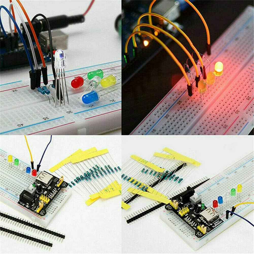 DIY Electronics Components Kit Assortment, Resistors 1818PCS, LED, Triode, Capacitors, Diodes, PCB, Potentiometer, Variable Resistance, Stabilivolt for Arduino UNO MEGA2560 Raspberry Pi MCU