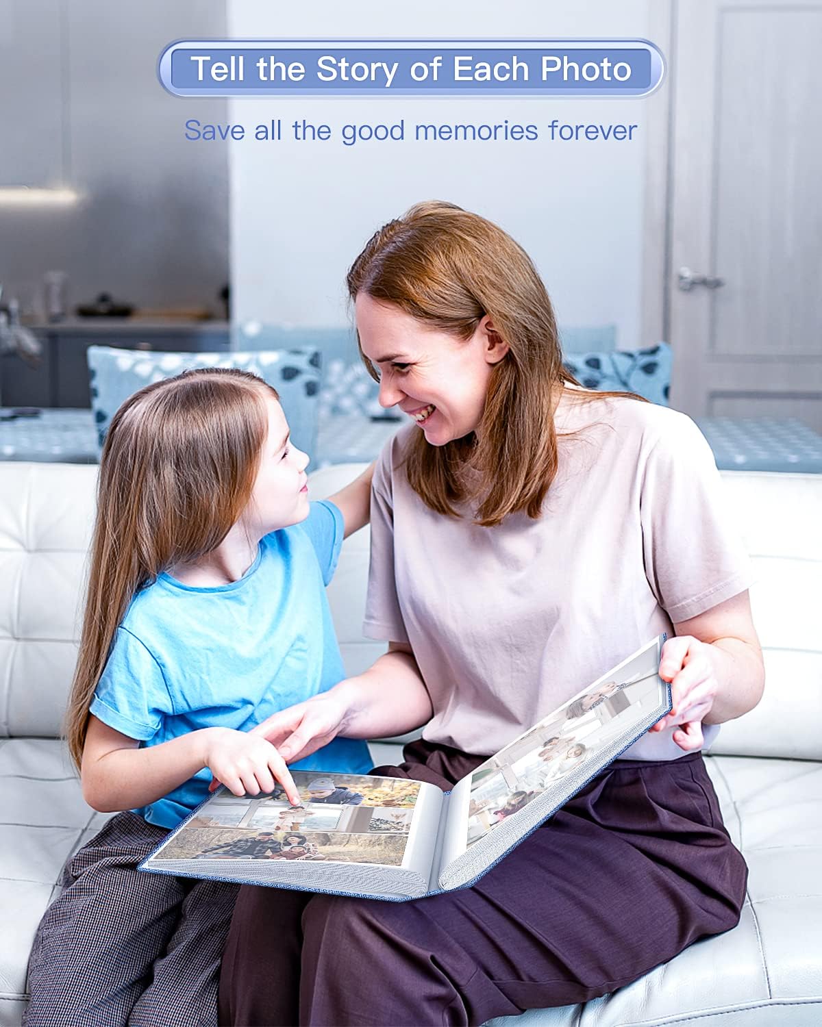 Popotop Photo Album 4x6-200 Photos Photo Books with 200 Horizontal Pockets,Linen Cover Albums for Family Wedding Anniversary Baby Vacation Pictures