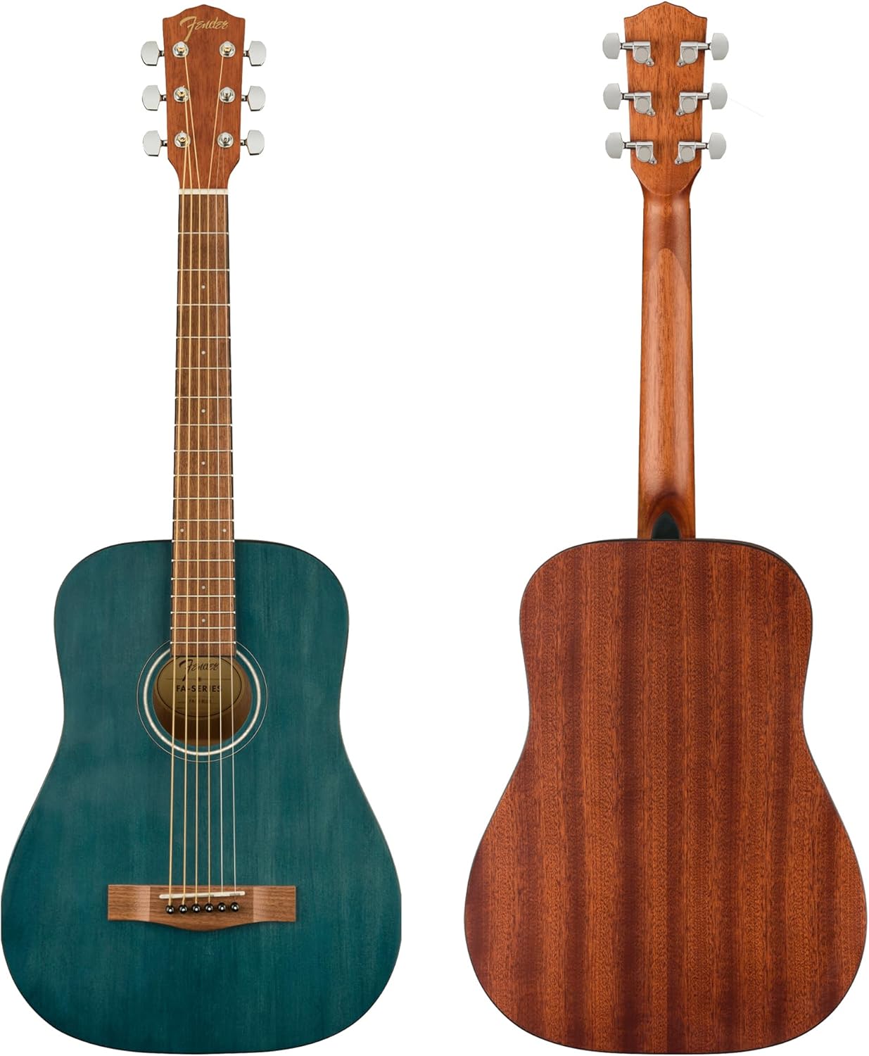 Fender FA-15 3/4-Scale Kids Steel String Acoustic Guitar - Blue Learn-to-Play Bundle with Gig Bag, Strap, Picks, Fender Play Online Lessons, and Austin Bazaar Instructional DVD