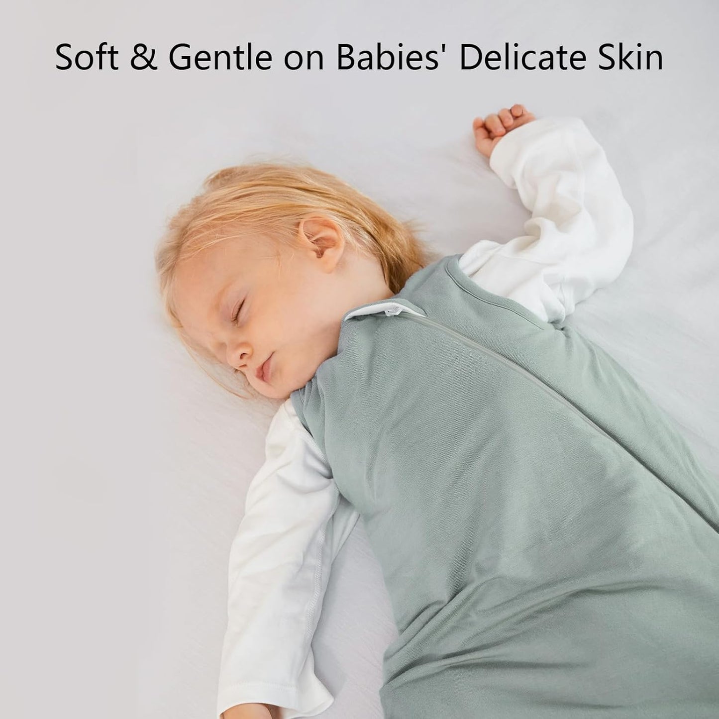Rayon Made from Bamboo Sleep Sack 6-12 Months 1.0 Tog Ultra Soft Baby Wearable Blanket Toddler Sleeping Sack for Babies Unisex Girl Boy 2-Way Zipper Baby Sleeping Bag Breathable Lightweight Medium