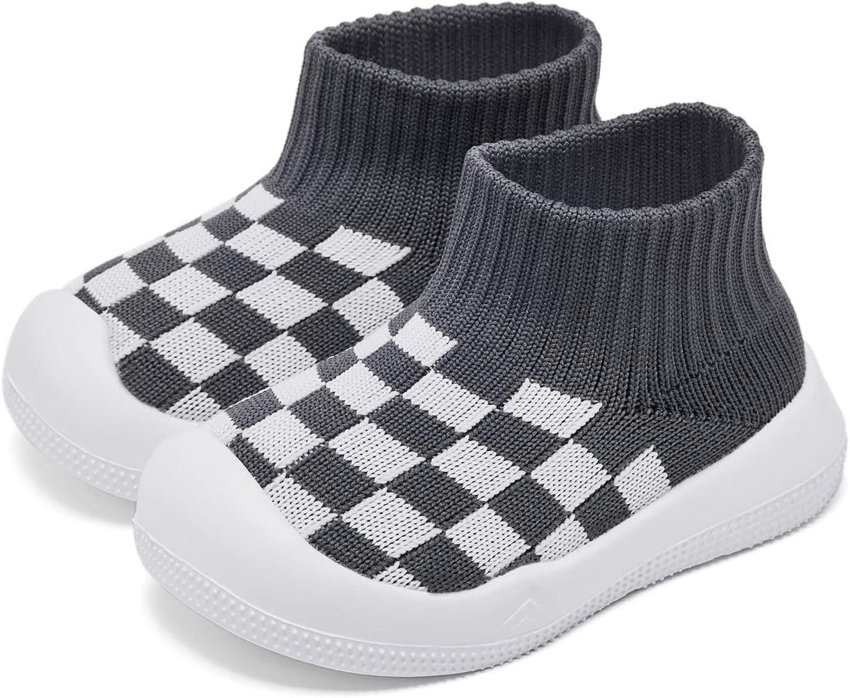 Eashi Baby Boy Girl Non-Skid Indoor Infant Walking Shoes Breathable Warm Elastic Sock Shoes with Memory Sole Protect Toes Outdoor Sneakers