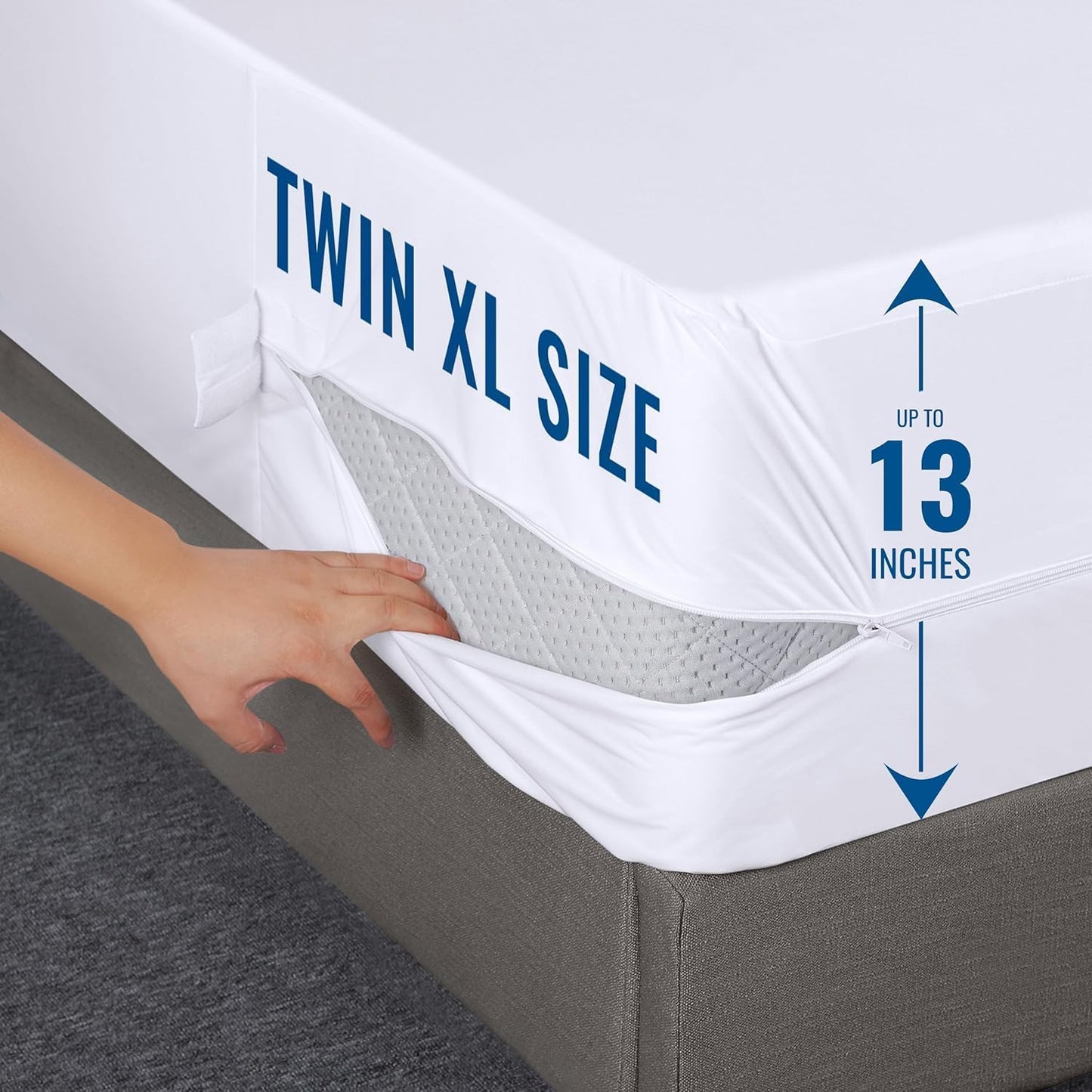 Utopia Bedding Zippered Mattress Encasement Twin XL Size (Pack of 4), 100% Waterproof, Dust Mite and Bed Bug Proof Mattress Protector, Absorbent 6-Sided Mattress Cover