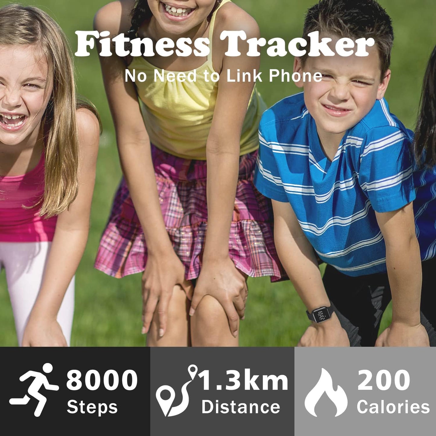 Kids Watches for Girls Boys Digital Sport Watch with Step Counter Pedometer Vibration Alarm Clock, No App Waterproof Fitness Tracker Kids Watch Boys Girls Teens Students Ages 5-16