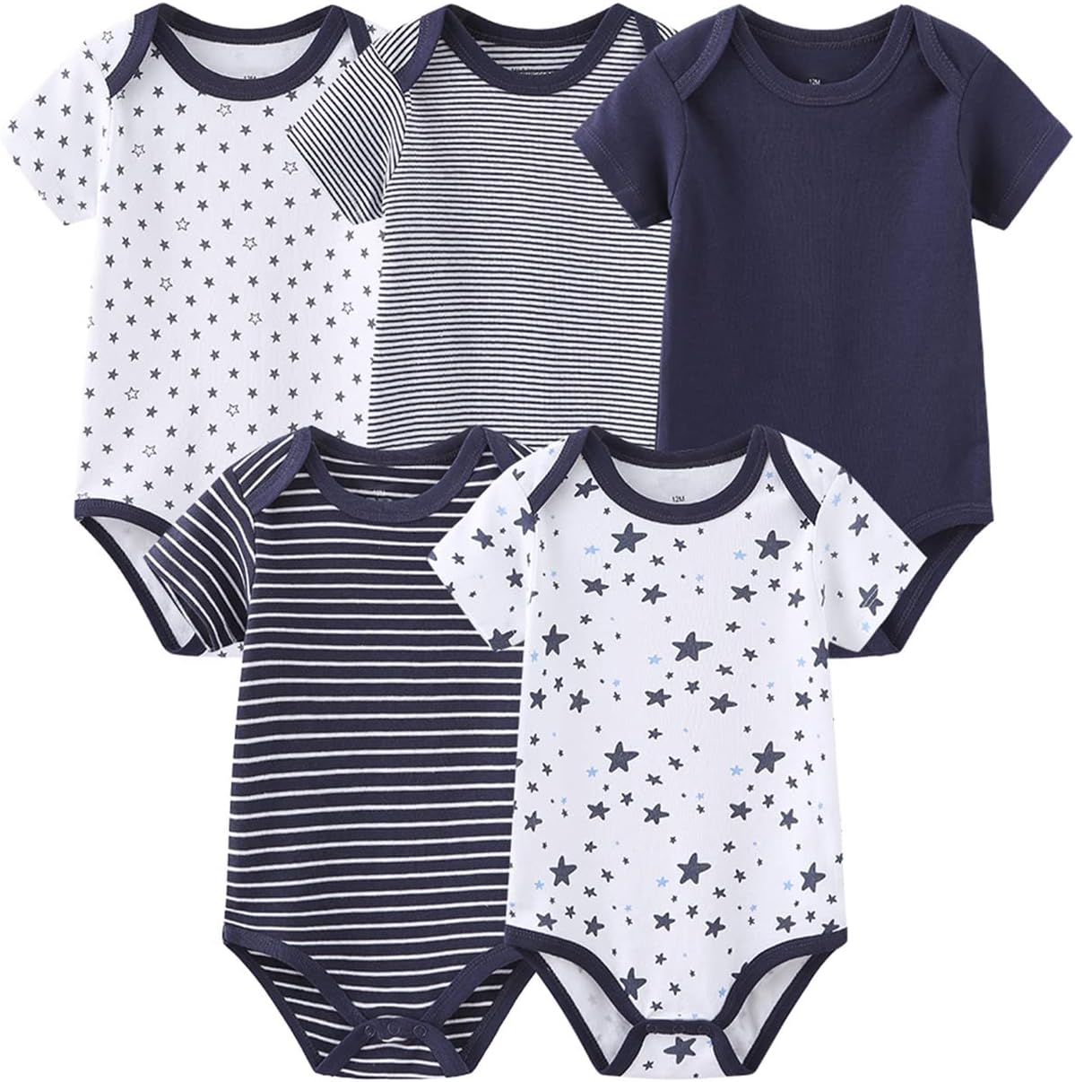 Newborn Layette Gift Set Bodysuits Pants for Baby Girl and Boy 24 Piece 100% Cotton Essentials and Accessories
