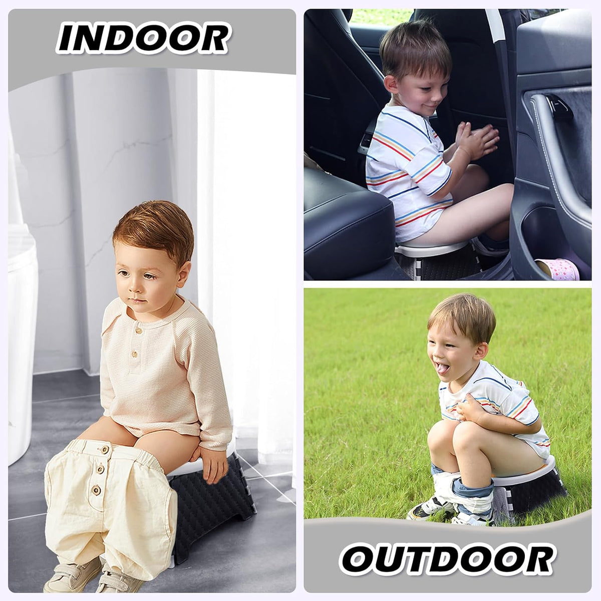 Portable Potty for Toddler Travel, Kids Travel Potty Training Chair with Travel Bag, Baby Potty Training Toilet for Outdoor and Indoor Easy to Clean (White) by Yszawmx, Includes 30 Replacement Bags
