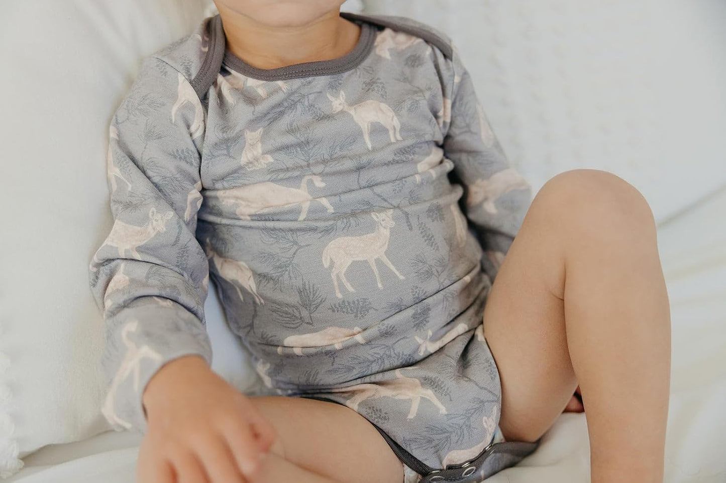 Copper Pearl Long Sleeve Bodysuit Baby: Ultra Soft Baby for Newborns, Boys, and Girls - Stylish, Comfortable, Overlap Shoulders, Premium Knit Fabric - 0-3 Months, Timber